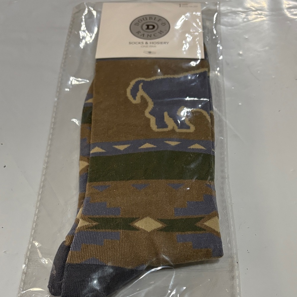 Double D Ranch Geometric Buffalo Socks